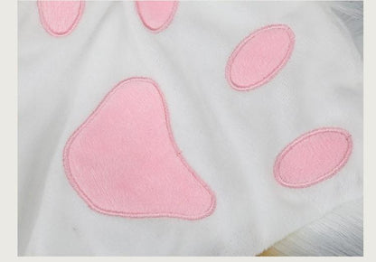 Artificial Fingertip Kawaii Plush Cat Paw Cosplay Gloves