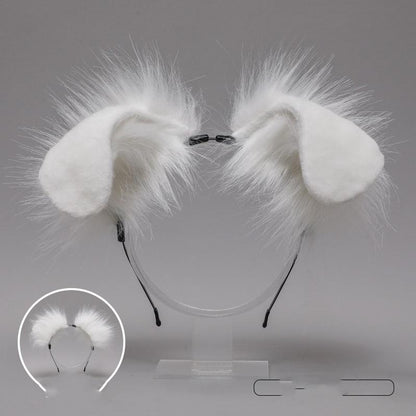 Hand-made Plush Animal Dog Ear Headdress Soft Accessories