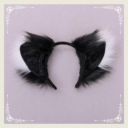 Cute Furry Fox Ear Headband - Japanese Kawaii Cosplay Accessory 20644:285546