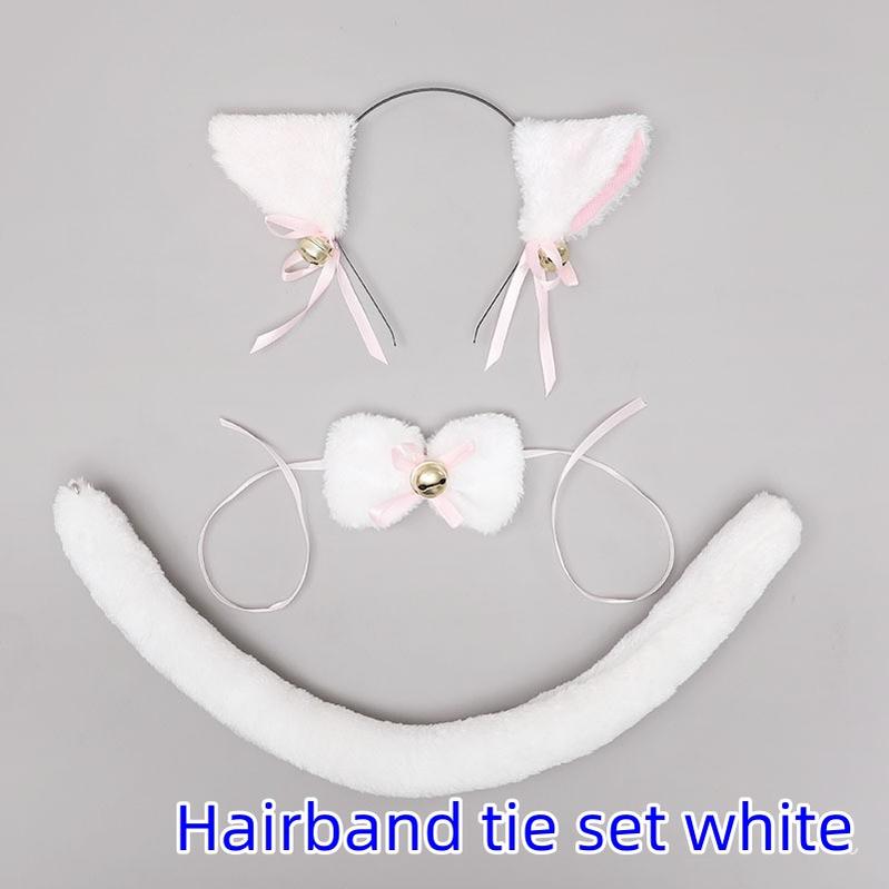 Cat Ear Headband Accessory and Cat Tail Plush Set