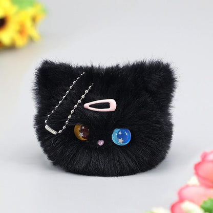 Handmade Lovely Soft Cat Ball Bag Pendant Key-chain Soft Accessories