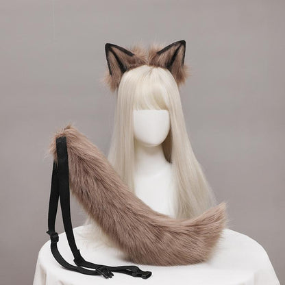 Wolf King Fenrir Plush Ears Tail Suit Kigurumi Accessory 20626:285308