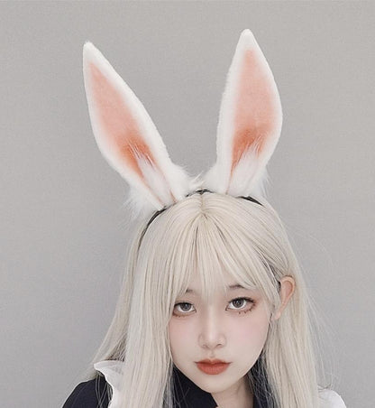 Realistic Animal Ears Bunny Headband Rabbit Ear Hairband KC Accessory