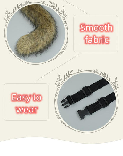 Handmade Lolita Simulation Upgrade Beasttail Plush Accessory