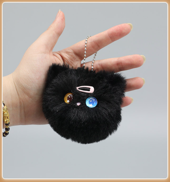 Handmade Lovely Soft Cat Ball Bag Pendant Key-chain Soft Accessories