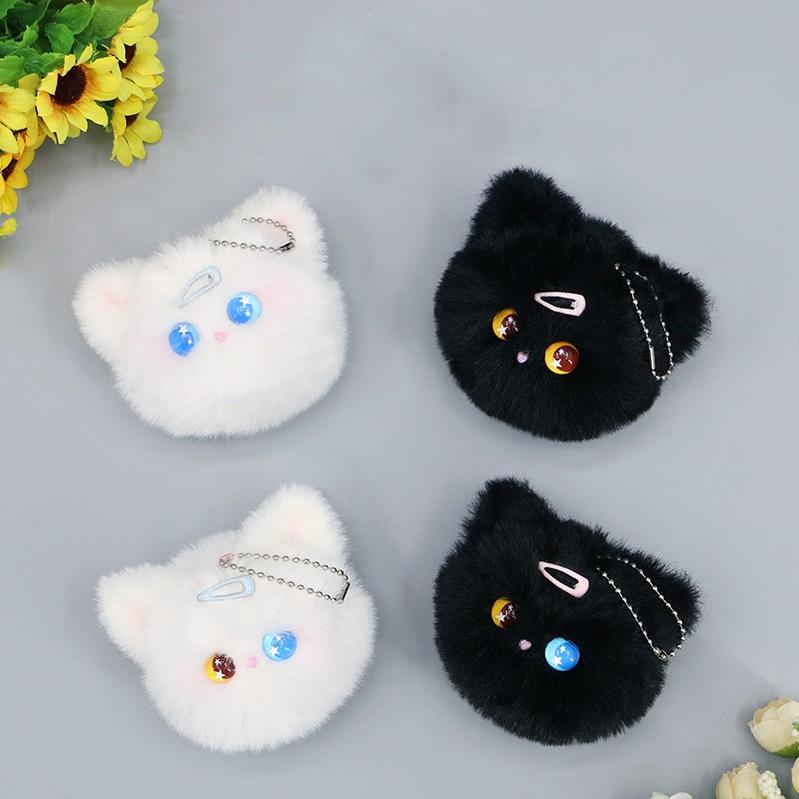 Handmade Lovely Soft Cat Ball Bag Pendant Key-chain Soft Accessories