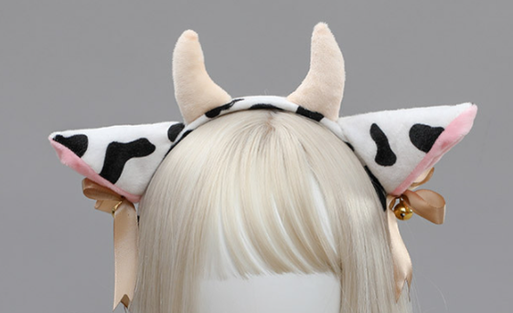 Celebration and Party Fun~ Cartoon Cow Headband and Tail Set