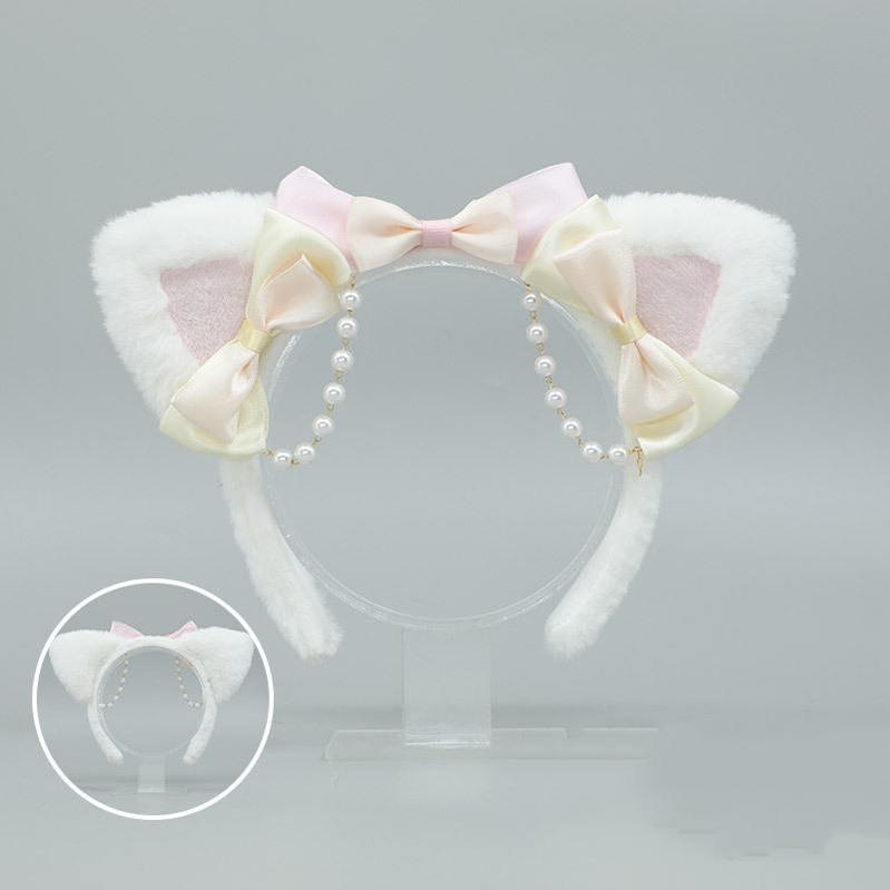 Pearl Cat Ears Haidband Fashion Animal Ears Headdress