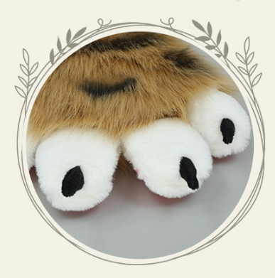 Handcrafted Plush Tiger Paw Gloves for Cosplay and Animal Accessory